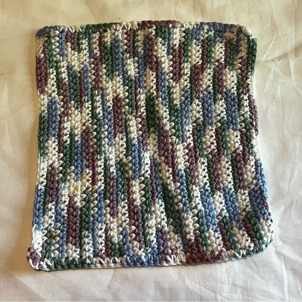 Handmade crocheted washcloth- 11x9.5